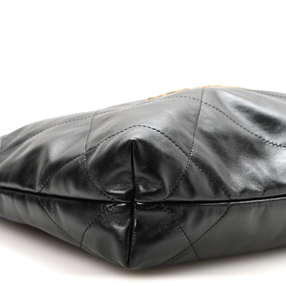 Chanel Shiny Calfskin Quilted Small Chanel 22 Black 10 of 11