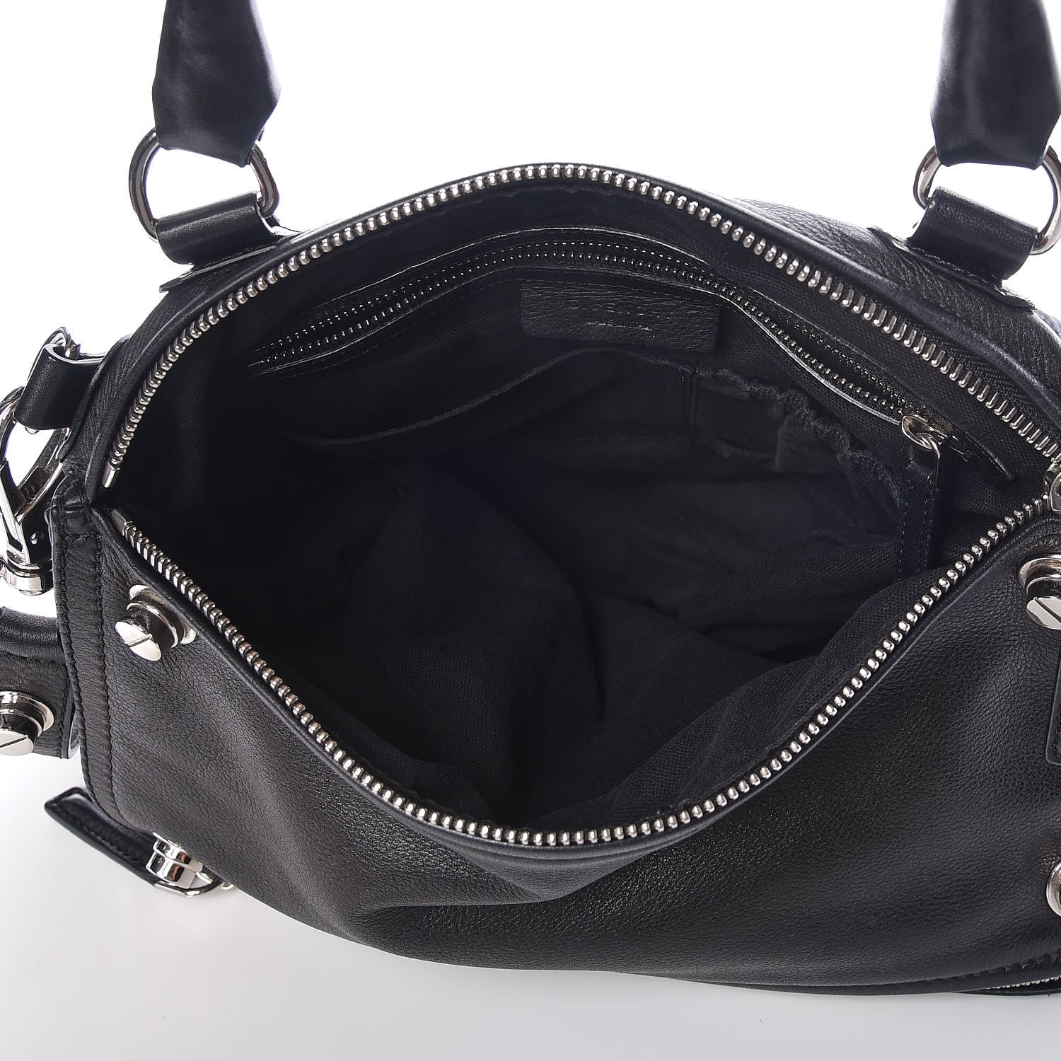 Givenchy Pebbled Calfskin Medium Bolt Stud Pandora Black 6 of 10