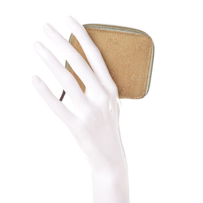 Gucci Monogram Zip Around Coin Purse Gold 2 of 9