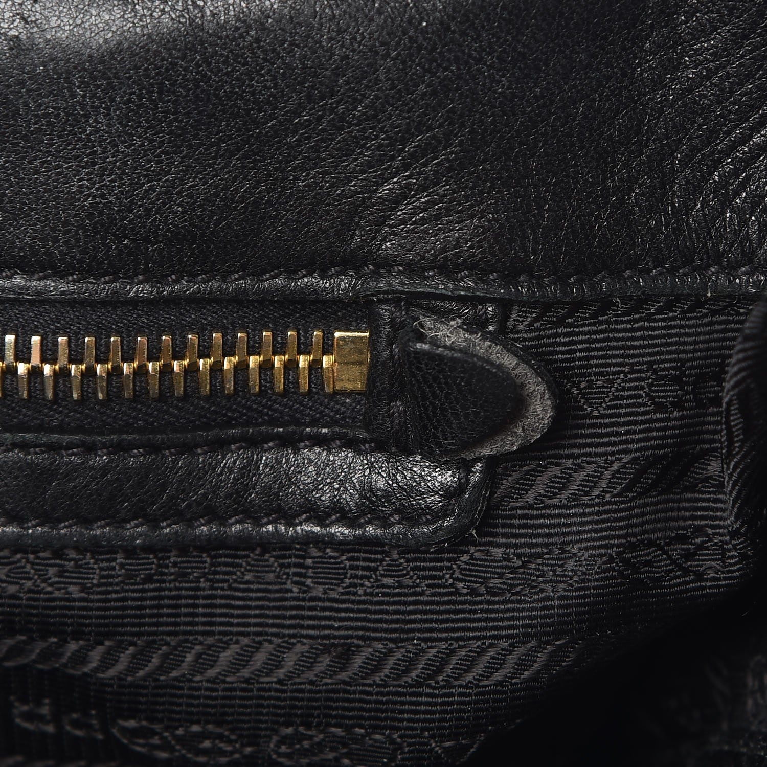 Prada Nappa Gaufre Tote Black 9 of 17