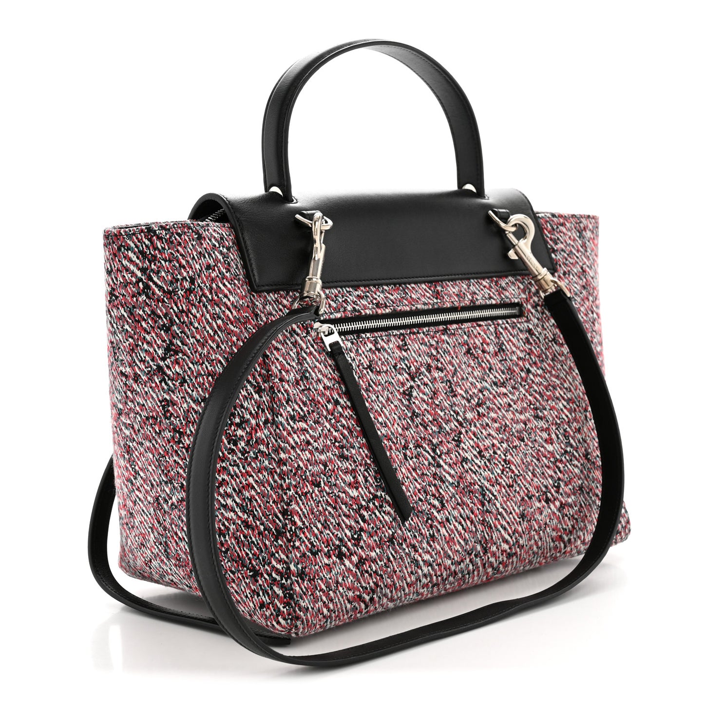 Tweed Calfskin Small Belt Bag Black Multicolor