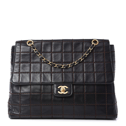 Chanel Lambskin Quilted Chocolate Bar Flap Shoulder Bag Brown 1 of 10