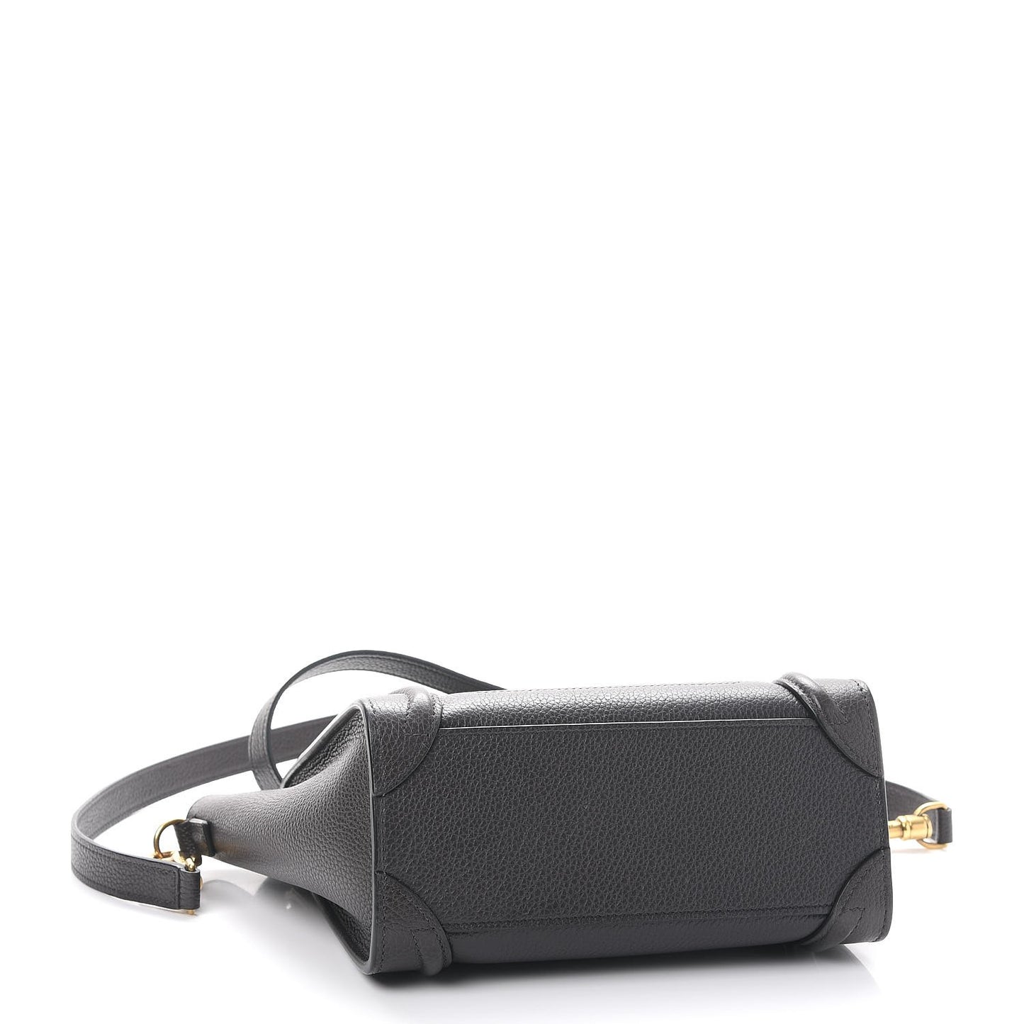 Drummed Calfskin Nano Luggage Liquorice