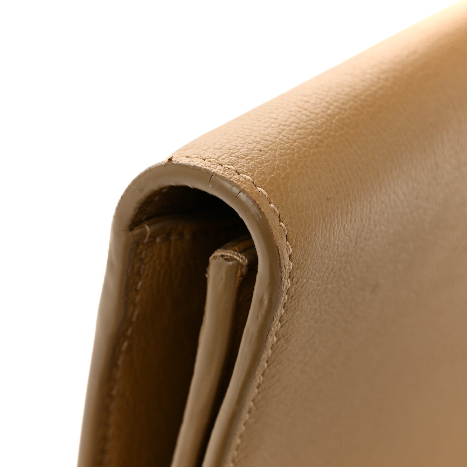 Saint Laurent Calfskin Monogram Large Belle De Jour Clutch  Beige 9 of 10