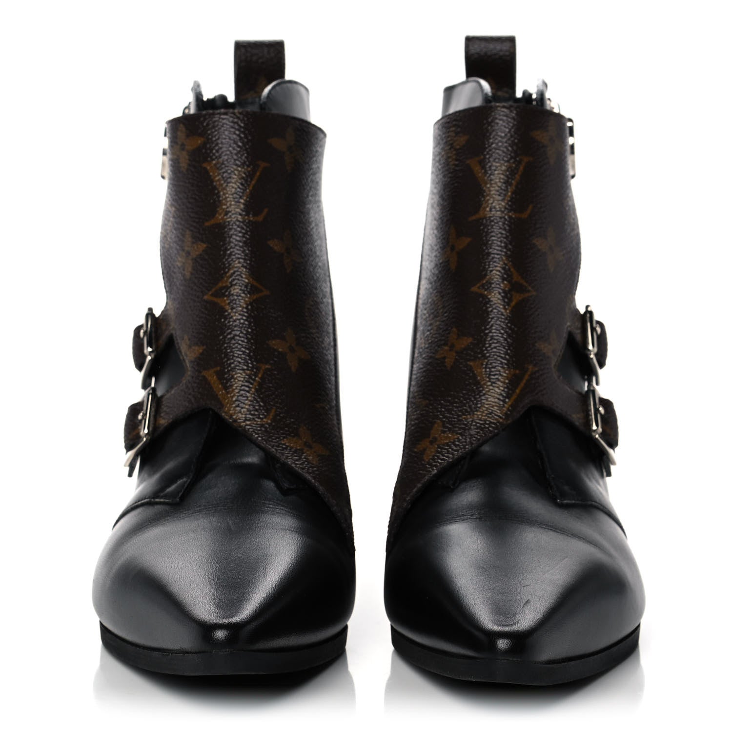 Louis Vuitton Monogram Jumble Flat Ankle Boots 39 Black 2 of 8