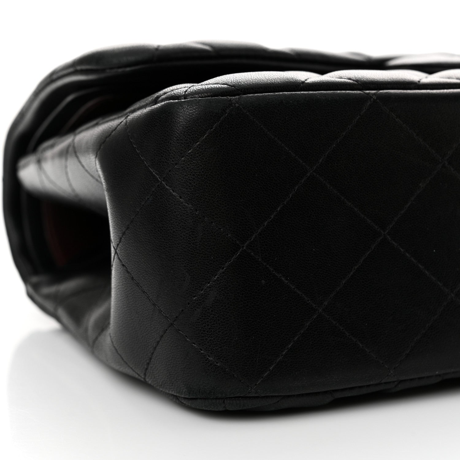 Chanel Lambskin Quilted Jumbo Double Flap Black 9 of 17