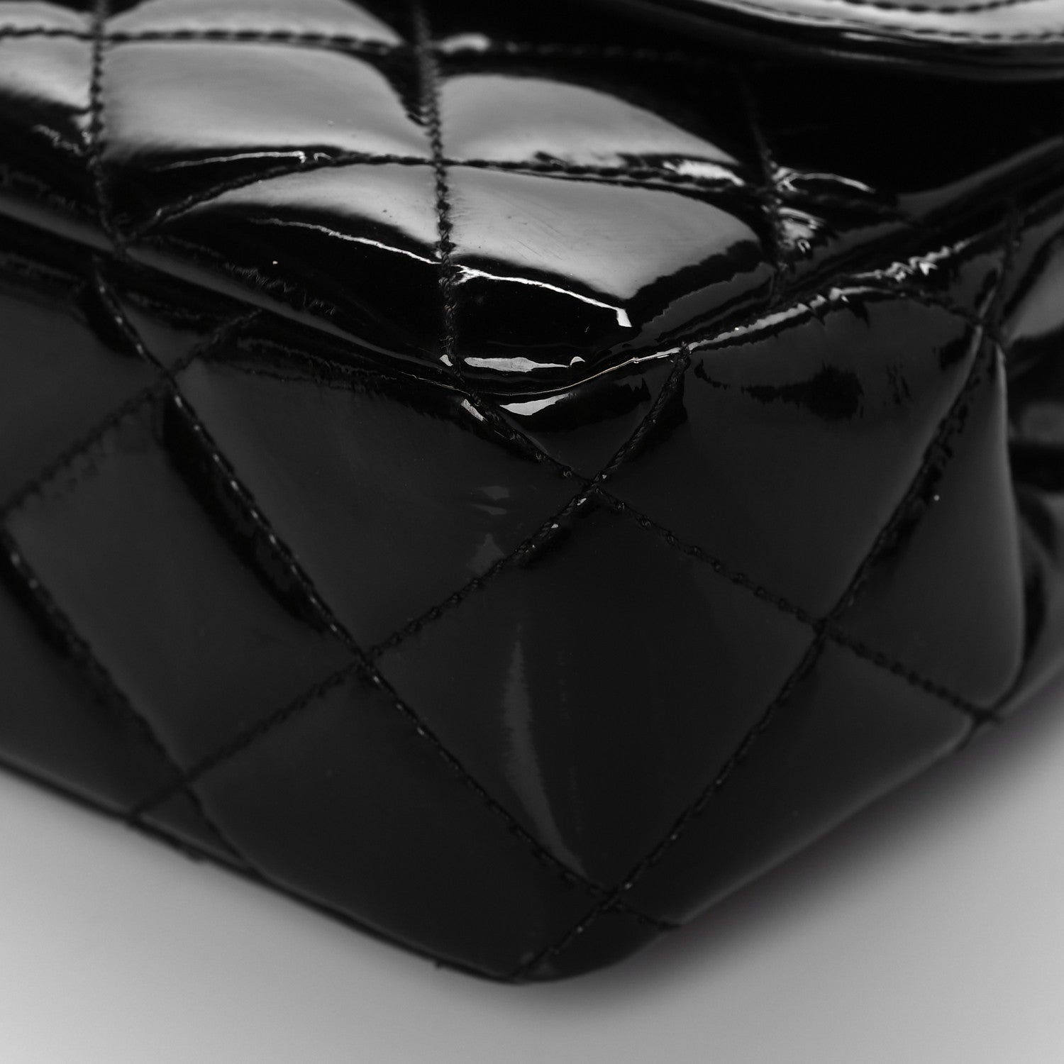 Chanel Patent Calfskin Quilted Mini Rectangular Flap Black 9 of 9