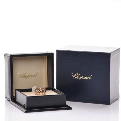 Chopard 18k Rose Gold Chopardissimo Diamonds Spinning Ring 53 6.5 6 of 6