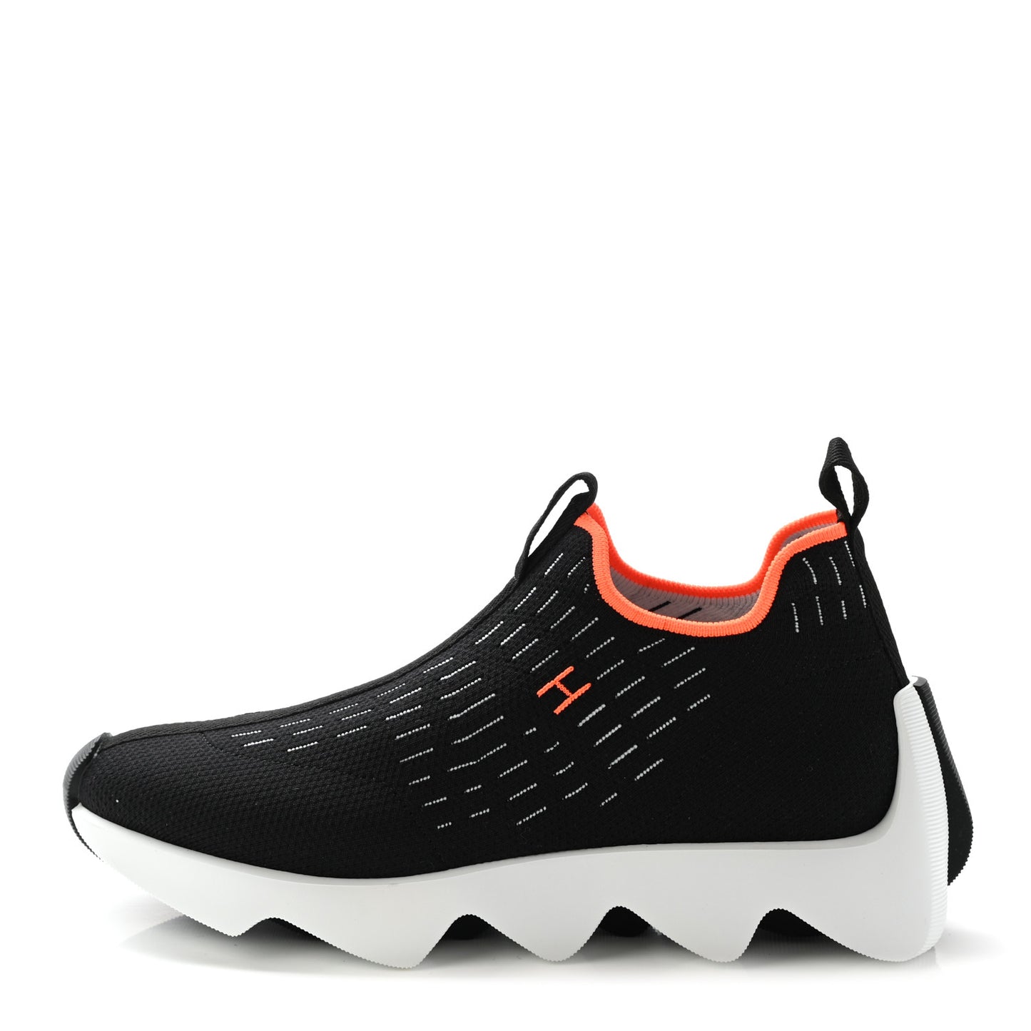 Technical Canvas Goatskin Womens Eclair Sneakers 36.5 Black