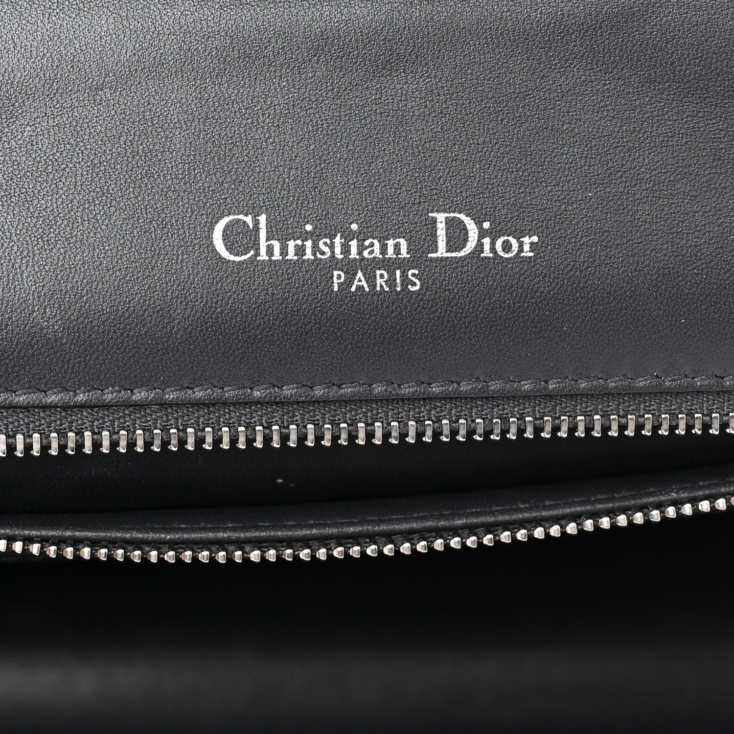 Christian Dior Metallic Patent Micro-Cannage Medium Diorama Flap Bag Graphite 6 of 10