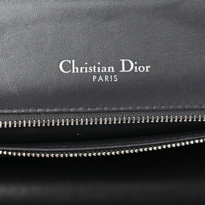 Christian Dior Metallic Patent Micro-Cannage Medium Diorama Flap Bag Graphite 6 of 10