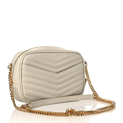 Saint Laurent Grain De Poudre Matelasse Monogram Mini Lou Camera Bag Crema Soft 3 of 11