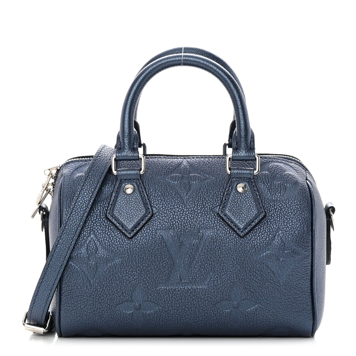 Metallic Empreinte Monogram Giant Speedy Bandouliere 20 Navy Nacre