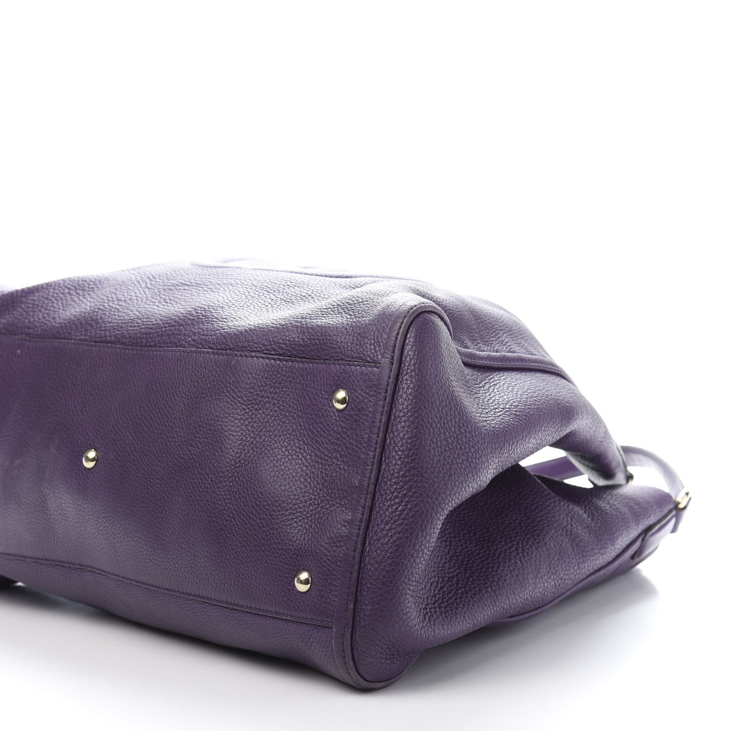 Pebbled Calfskin Large Soho Shoulder Bag Shine Purple