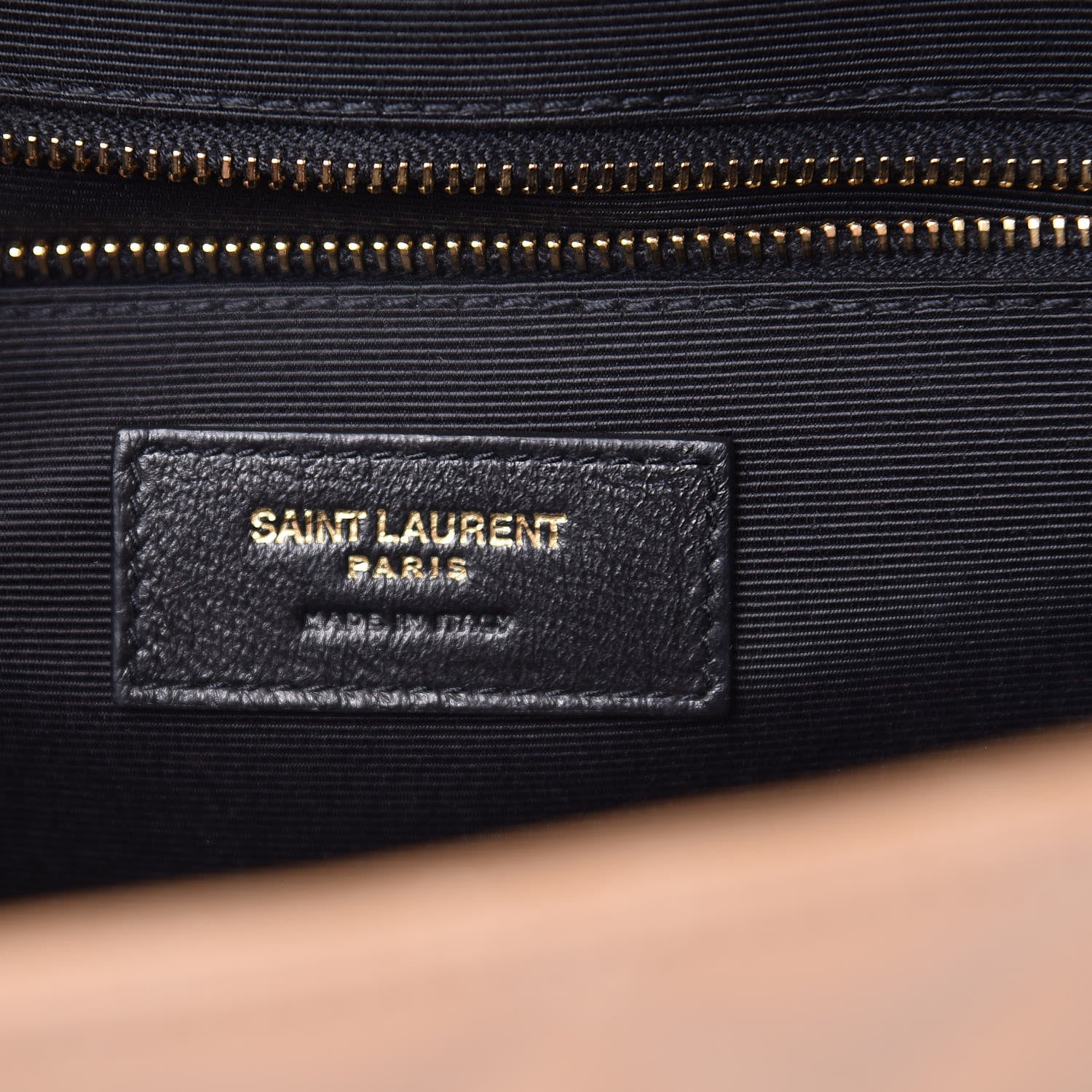 Saint Laurent Grain De Poudre Mixed Matelasse Large Triquilt Monogram Satchel Cork 6 of 11