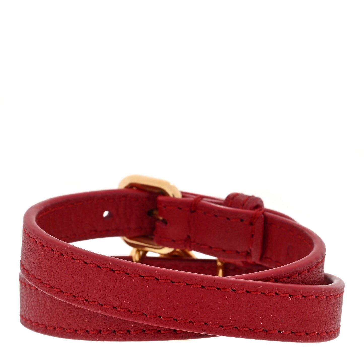 Calfskin F is Fendi Belt Bracelet Red