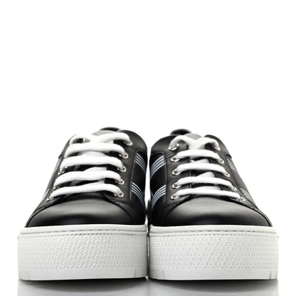 Hermes Calfskin Womens Dare Sneakers 38 Black White 2 of 4