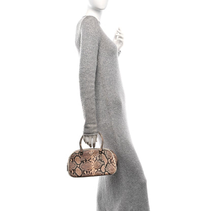 Prada Snakeskin Bowler Beige 2 of 10