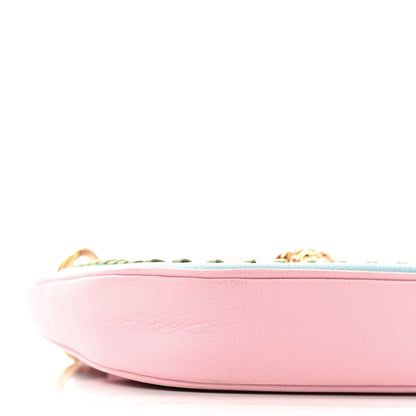 Versace Calfskin Whipstitch Medusa Mini Hobo English Rose 8 of 9