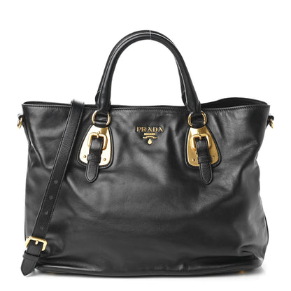 Prada Soft Calfskin Shopping Tote Black 1 of 11