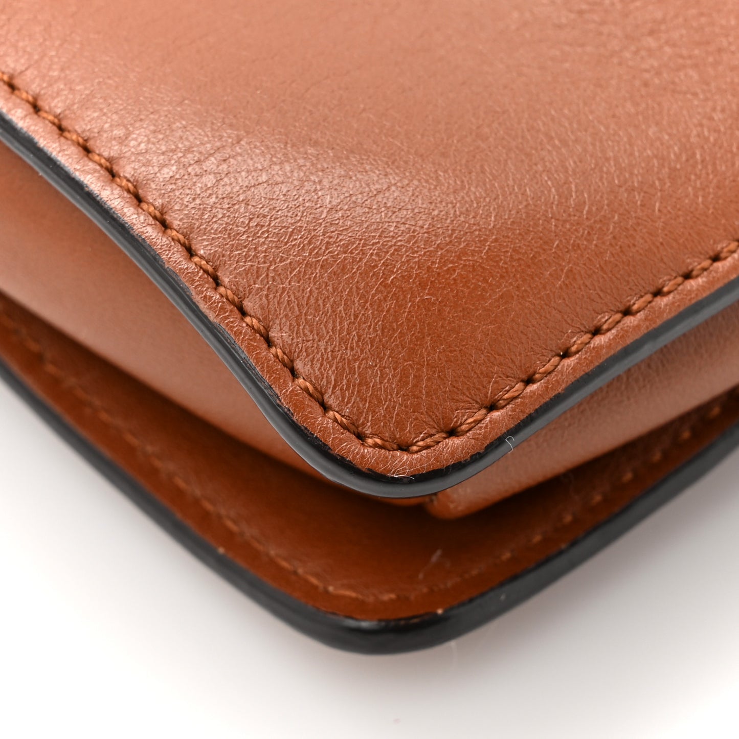 Suede Calfskin Small Faye Shoulder Bag Tobacco