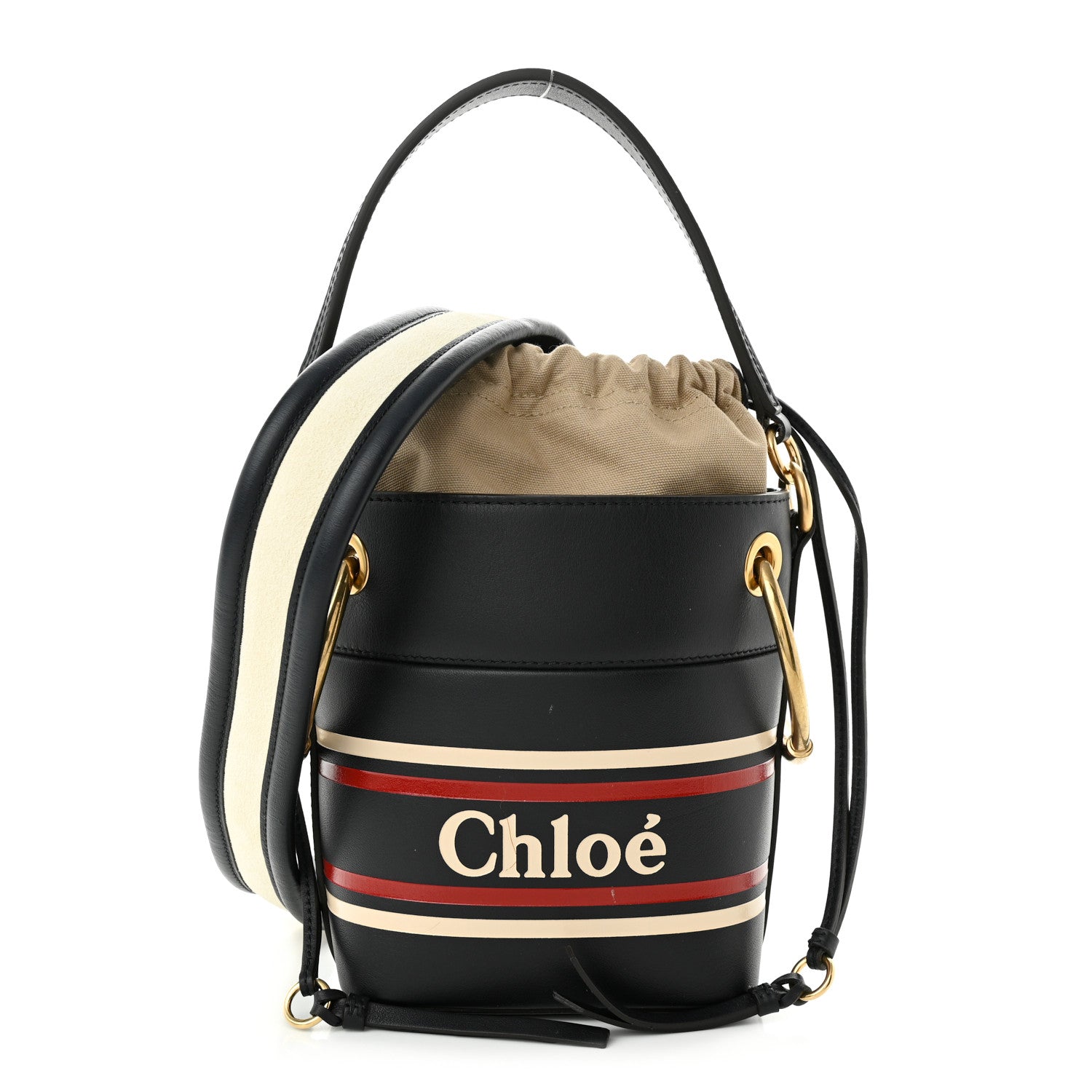 Chloe Smooth Calfskin Logo Mini Roy Bucket Bag Full Blue 1 of 10