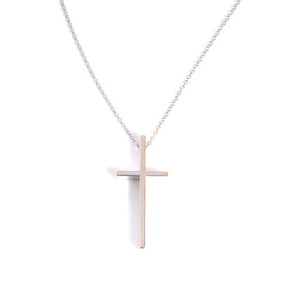 Tiffany 18k White Gold Cross Pendant Necklace 1 of 5