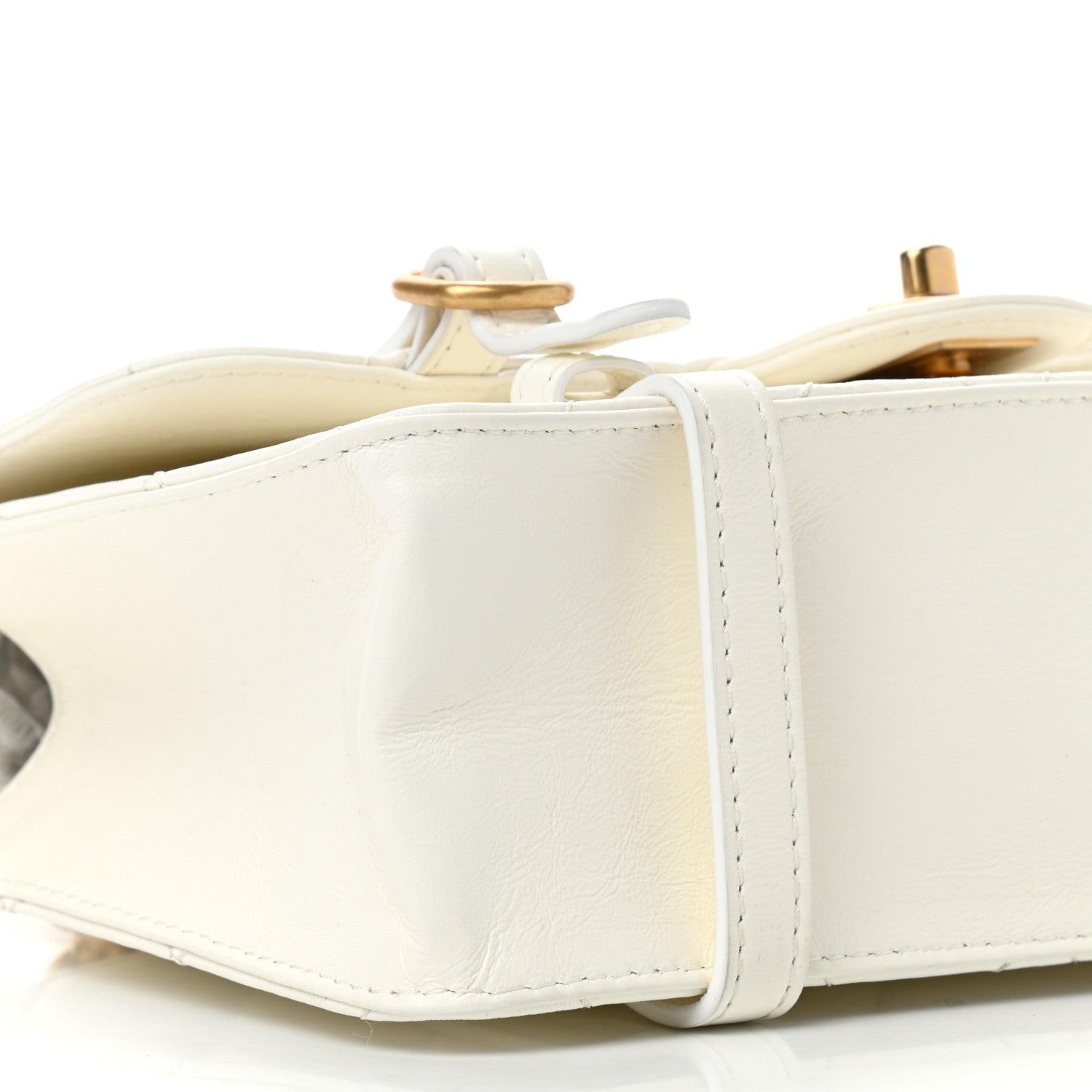 Chanel Aged Calfskin Quilted City School Flap White 7 of 8