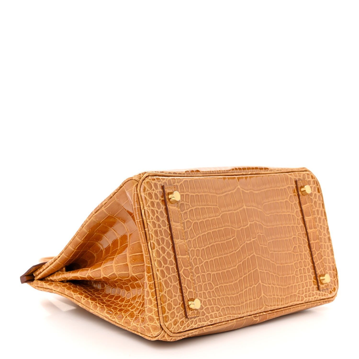 Hermes Shiny Porosus Crocodile Birkin 30 Tabac Camel 4 of 11