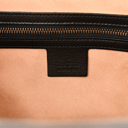 Gucci Calfskin Matelasse Sylvie Web Small GG Marmont Top Handle Shoulder Bag Black 6 of 14