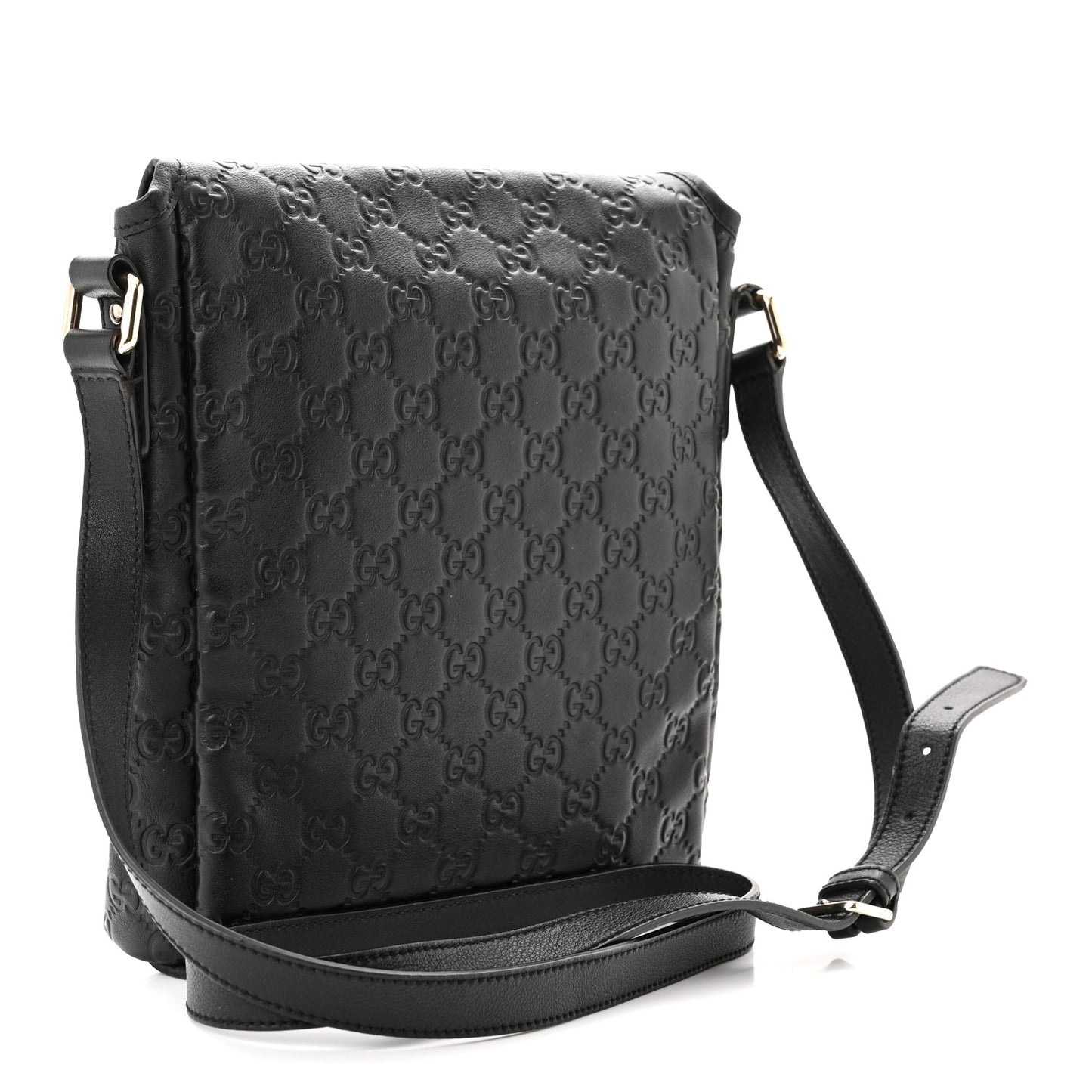 Guccissima Small Flap Messenger Bag Black