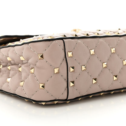 Valentino Garavani Lambskin Medium Rockstud Spike Shoulder Bag Poudre 8 of 10