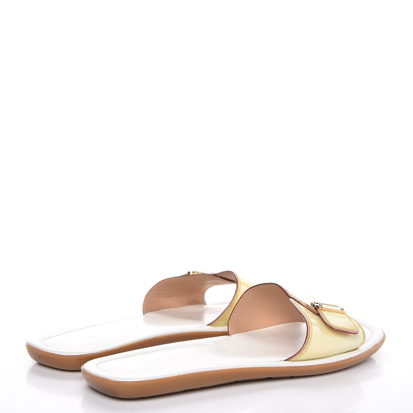 Patent Slide Sandal 37 Ivory