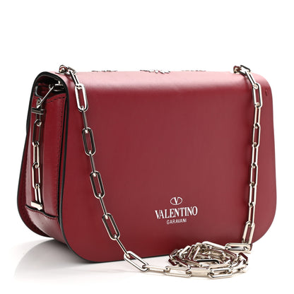 Valentino Garavani Vitello Loveblade Embellished Chain Flap Bag Rubino 2 of 7