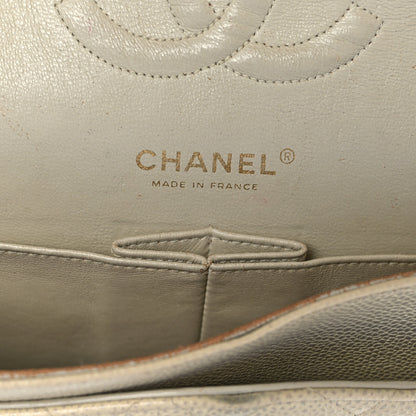 Chanel Caviar Quilted Medium Double Flap White 6 of 12