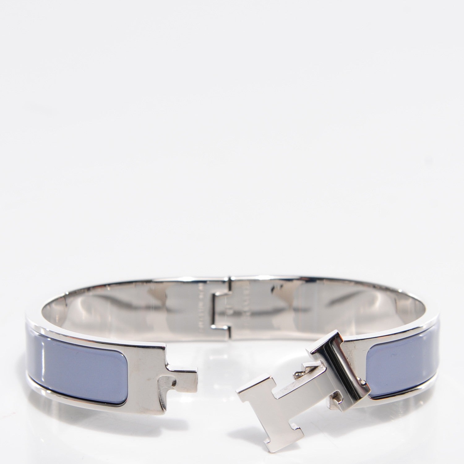 Hermes Enamel Narrow Clic Clac H Bracelet PM Bleu Lin 5 of 7