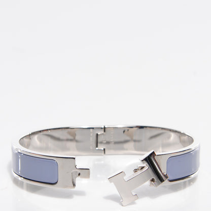 Hermes Enamel Narrow Clic Clac H Bracelet PM Bleu Lin 5 of 7