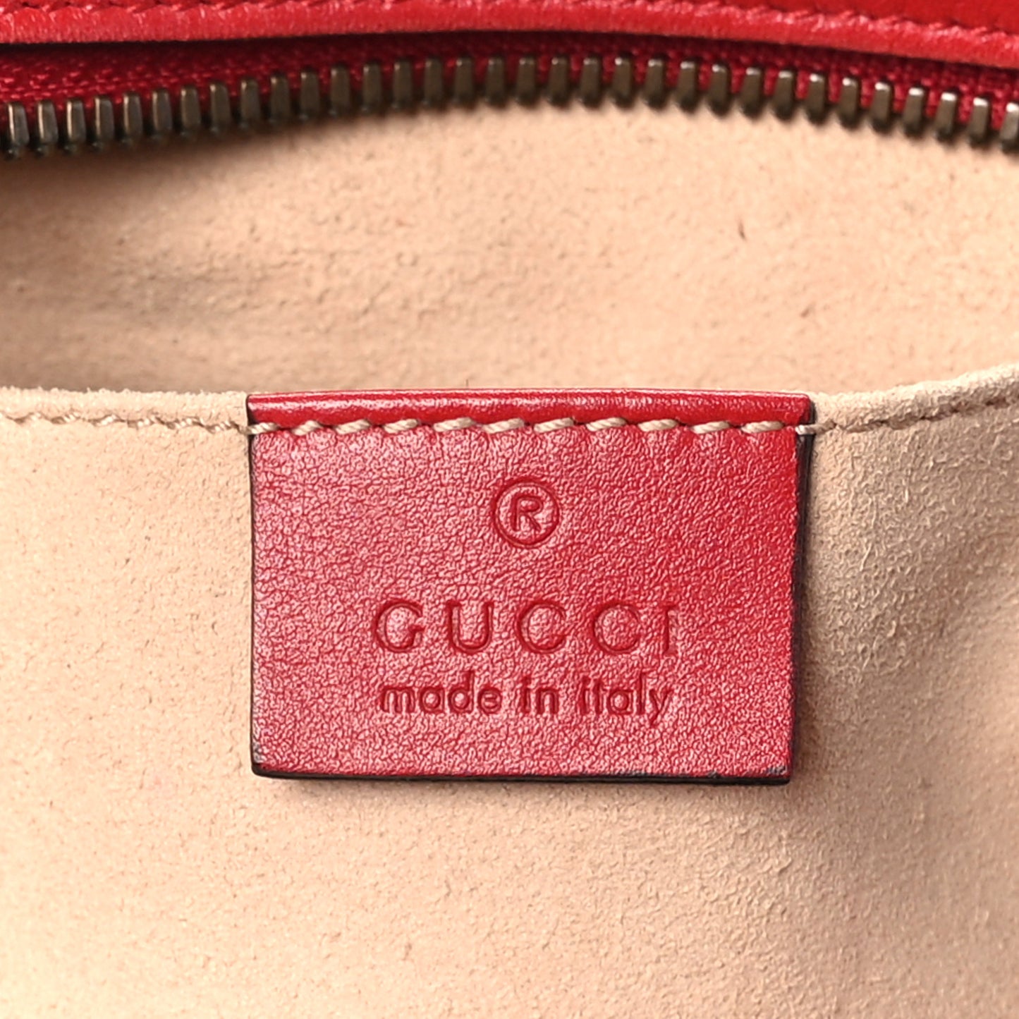 Calfskin Matelasse Small GG Marmont Chain Shoulder Bag Hibiscus Red