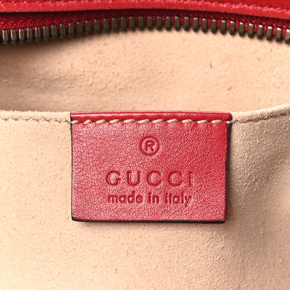 Gucci Calfskin Matelasse Small GG Marmont Chain Shoulder Bag Hibiscus Red 7 of 11