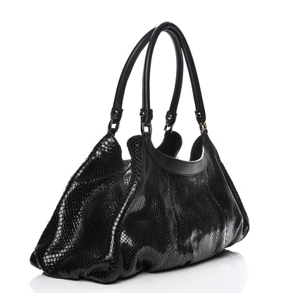 Gucci Python Large D Ring Hobo Black 3 of 12
