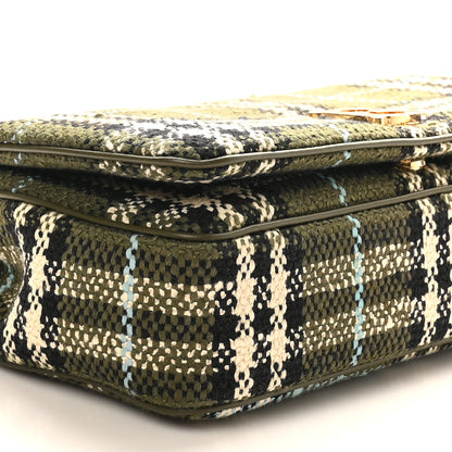 Burberry Calfskin Boucle Check Small Lola Chain Bag Olive Green 8 of 9