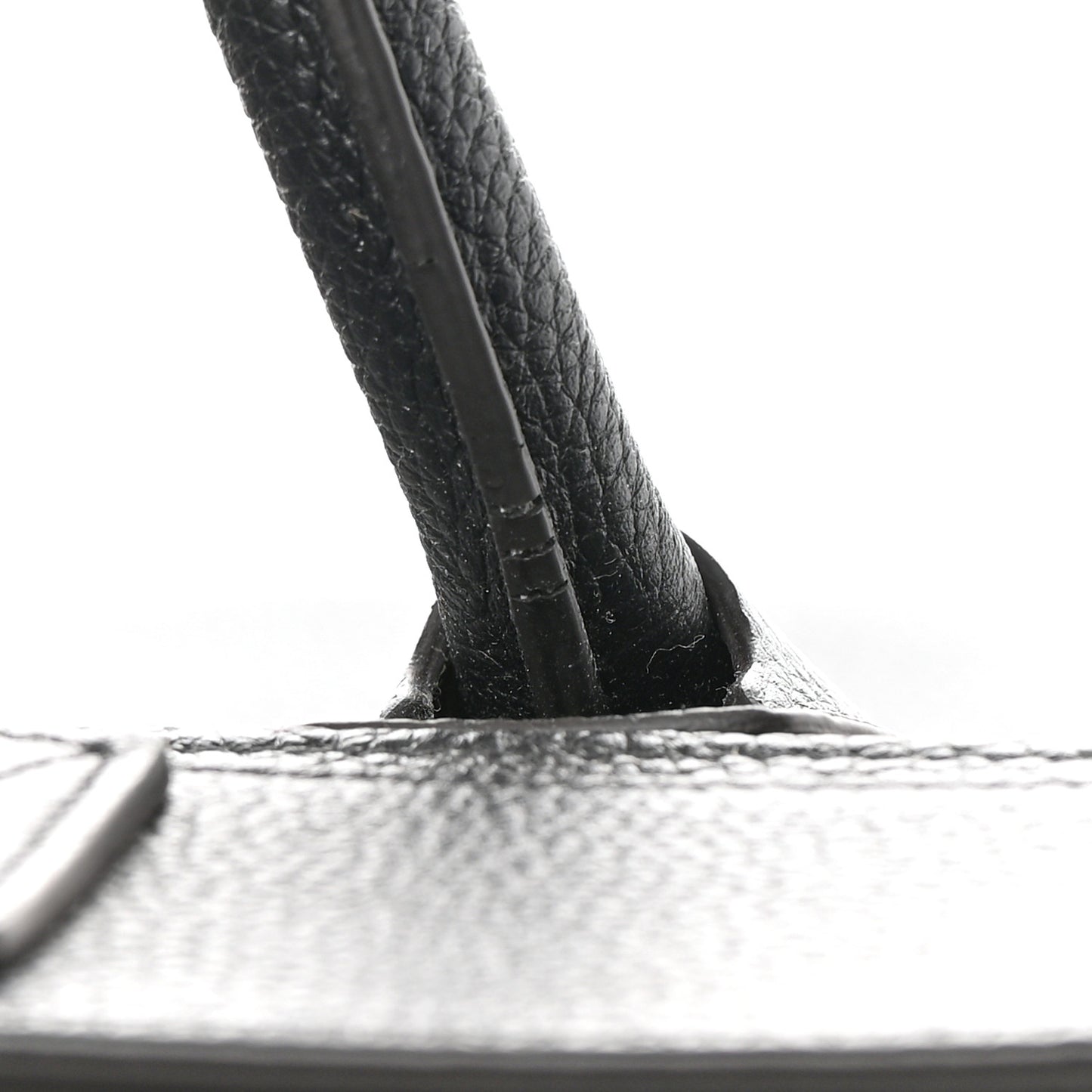 Drummed Calfskin Mini Luggage Black