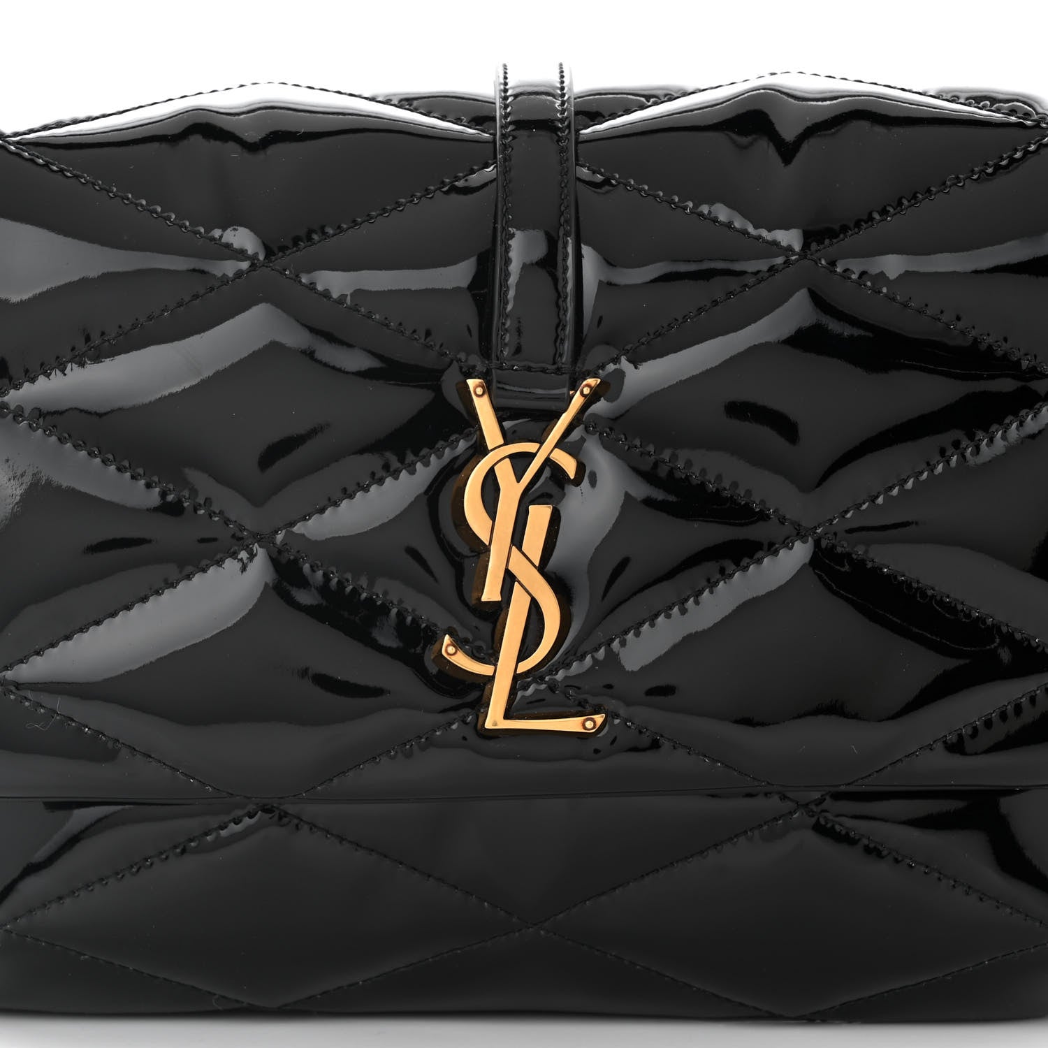 Saint Laurent Patent Quilted Le 57 Diamond Shoulder Bag Black 8 of 10