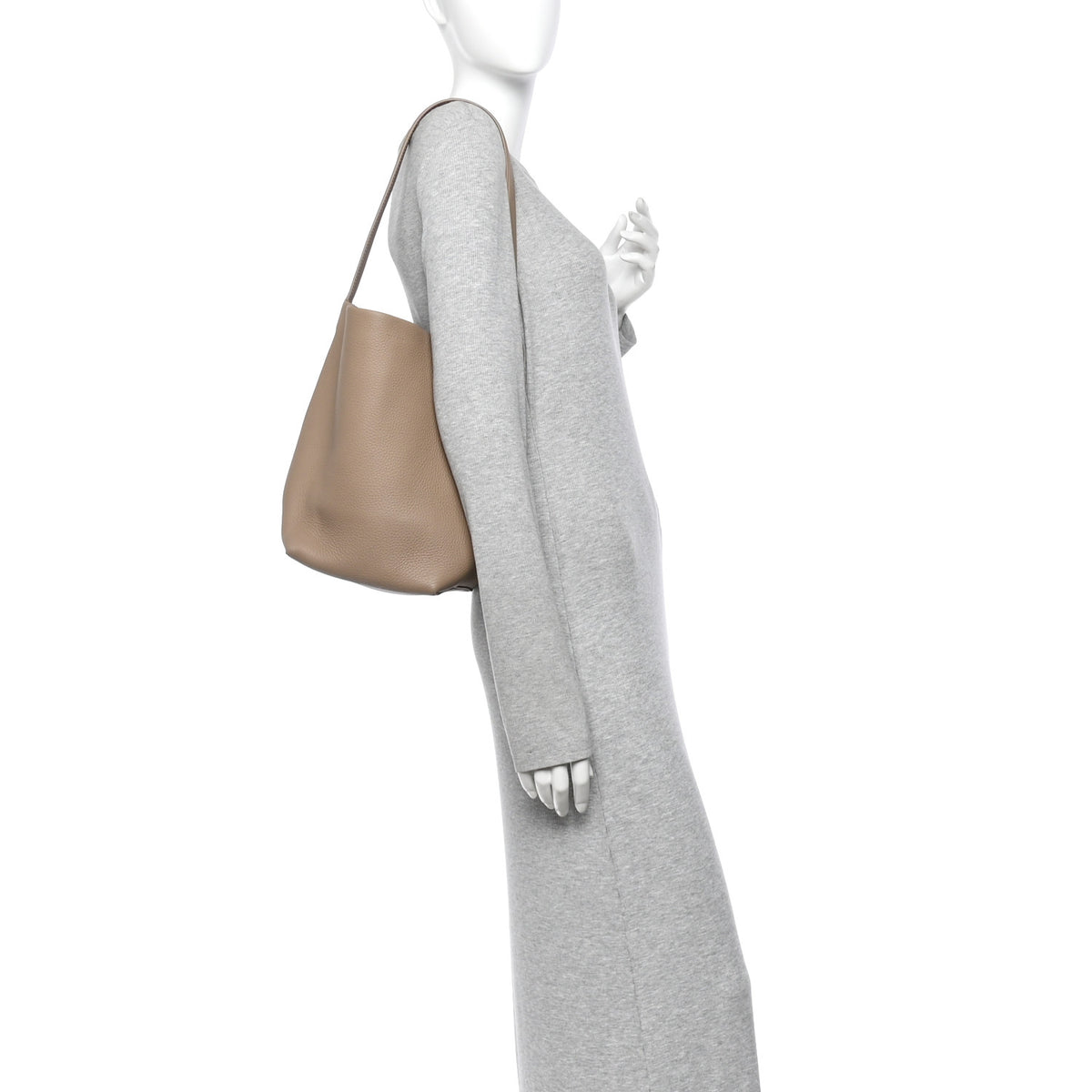 Polished Saddle Calfskin Medium N/S Park Tote Acajou