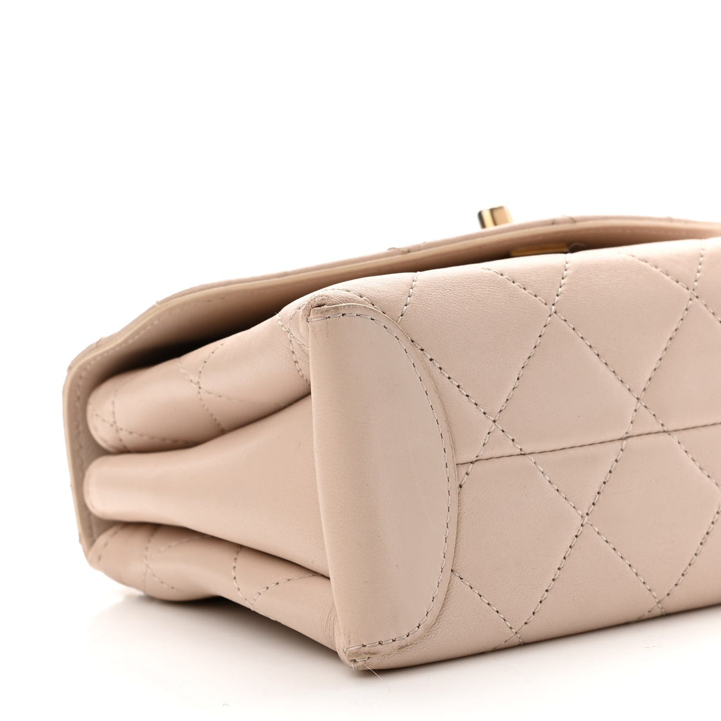Lambskin Quilted Mini Trendy Spirit Top Handle Flap Light Pink