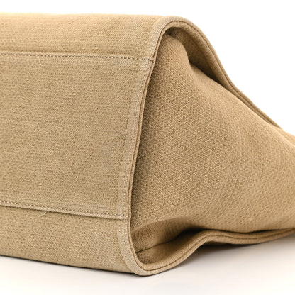 Chanel Canvas Medium Deauville Tote Beige Black 10 of 11