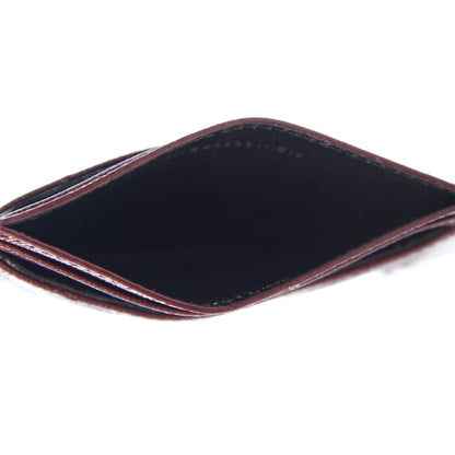 Saint Laurent Grain De Poudre Matelasse Chevron Monogram Credit Card Case Bordeaux 5 of 11