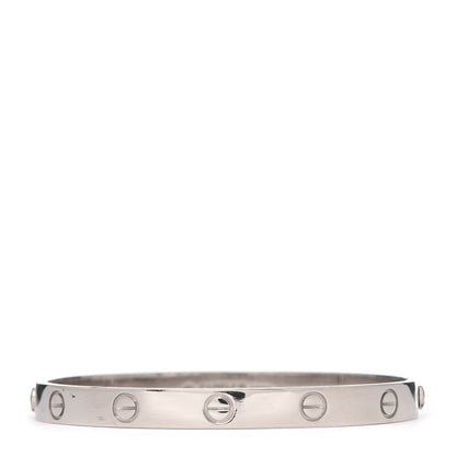 Cartier 18K White Gold LOVE Bracelet 17 3 of 8
