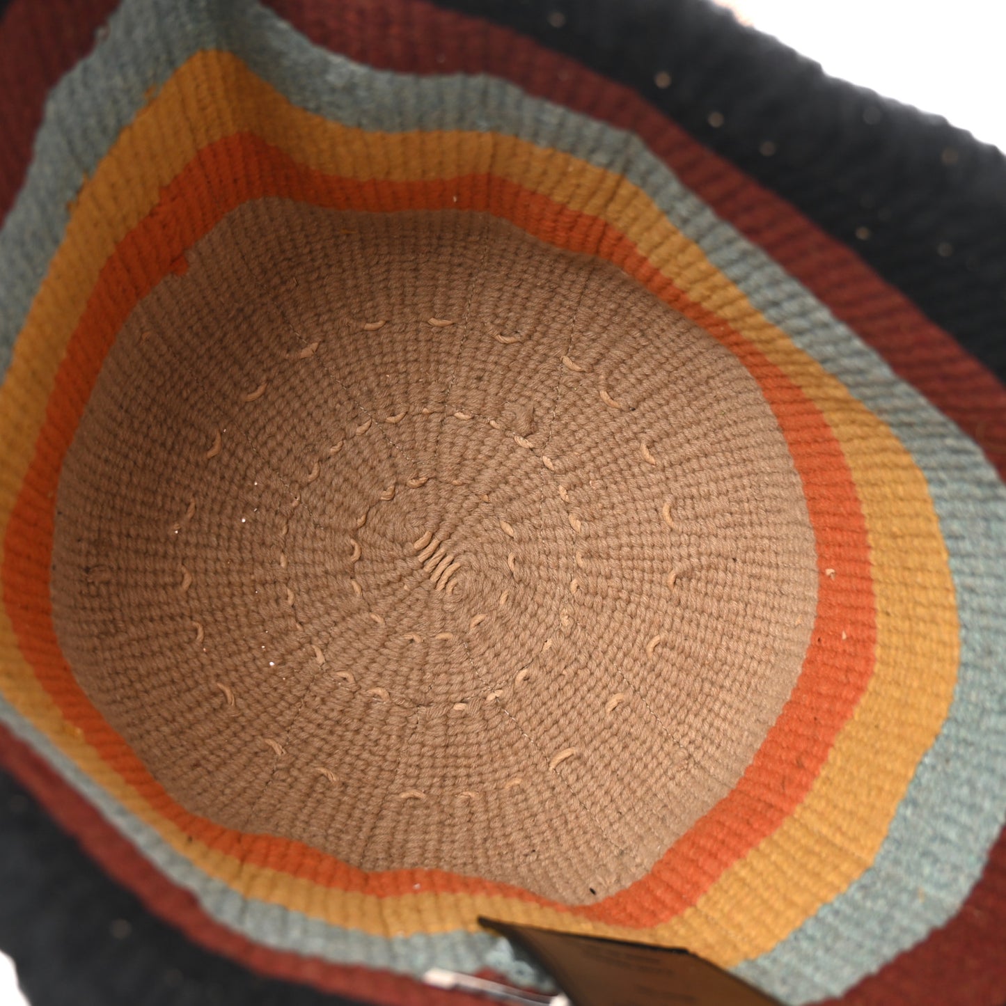 X MIFUKO Woven Large Woody Basket Tote Multicolor