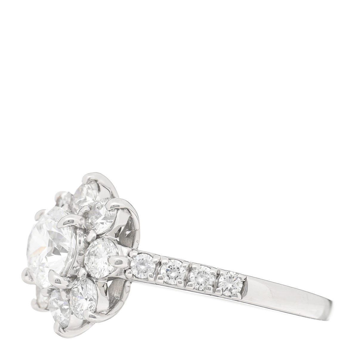 Platinum Diamond 1.48ctw Flower Ring 49 5